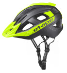 Dětská cyklistická přilba ETAPE Hero, barva antracit/žlutá fluo mat (velikost S/M pro obvod hlavy 53-55 cm)