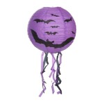 Lampion koule Halloween se střapci papírový, průměr 30 cm - mix motivů