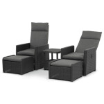 Zahradní set 1+2, polyratan, šedá, AZS-L2665 GREY