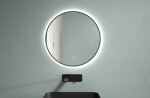CERANO - Koupelnové LED zrcadlo Velo, kovový rám - černá matná - Ø 60 CER-NT8232H60