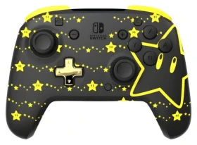 PDP Rematch GLOW Super Star černo-žlutá / Herní ovladač / bezdrátový / Nintendo Switch / Svítí ve tmě / výdrž 40 h (500-202-STGD)