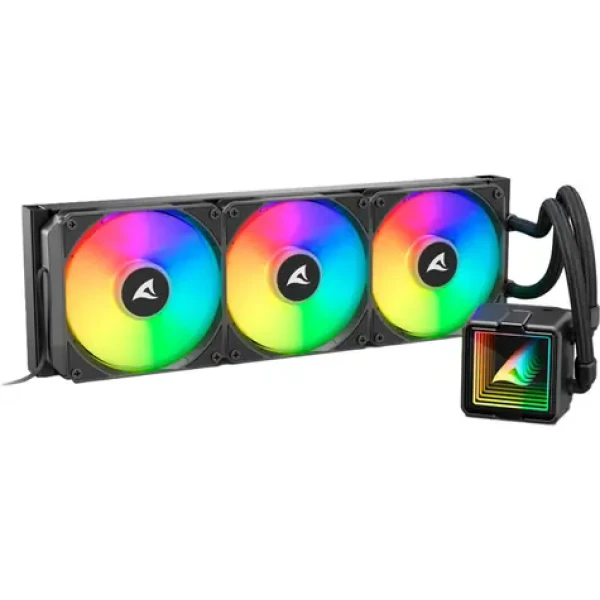 Sharkoon S100 ARGB černá / 3x 120mm / 35 dB @ 2200 RPM / 77.66 CFM / AMD + Intel (4044951044702)