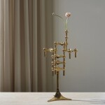 Stoff Nagel Designový svícen STOFF Nagel Solid Brass – set 3 ks, zlatá barva, kov