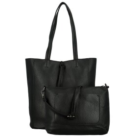 Trendy dámský koženkový set kabelek Alisia, černý