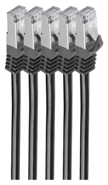 Shiverpeaks černá / Patch kabel / Cat7 / S/FTP / 5 m / RJ-45 (BS75515-S-SET5)