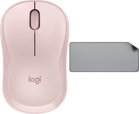 Logitech M240 Silent růžová + Studio Series MID GREY / Sada bezdrátová myš a podložka / optická / 4000 DPI / 3 tlačítka