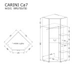 Rohová šatní skříň Carini CA7