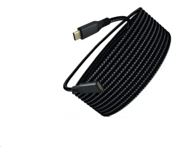 WG USB-C prodlužovací kabel černá / Prodlužovací kabel / USB-C – USB-C / 20 Gbps / PD 240 W / 2 m (12340)