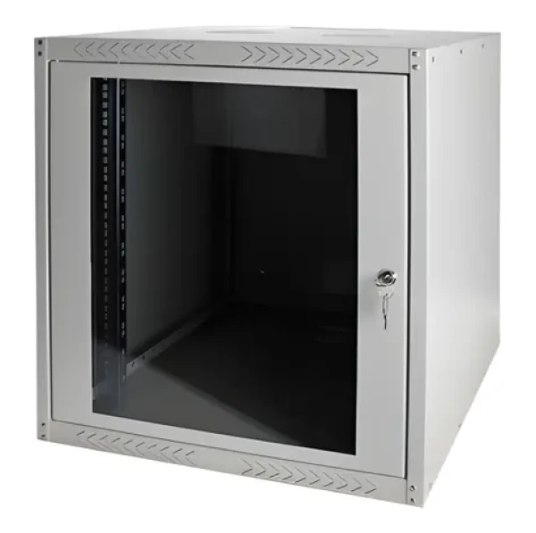 Digitus Dynamic šedá / Nástěnný rozvaděč / 12U / 638,4x600x450 mm / skleněné dveře / IP20 (DN-19 12-U-EC)