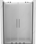 MEXEN/S - Velar Duo posuvné sprchové dveře 150 cm, dekor, grafit kartáčovaná 871-150-000-32-66