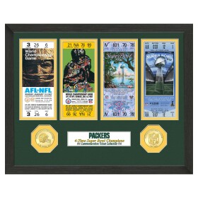 Obraz Green Bay Packers NFL Super Bowl Tickets Bronze Coins