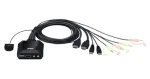 ATEN 2-Port USB HDMI KVM / Kabelový přepínač / 4K UHD / HDMI / USB / 1,2 m (CS22H-AT)