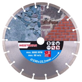 Kotouč diamantový, segmentový, 230mm, 22,2mm, WESTBERG