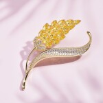Exkluzivní brož Swarovski Elements Nacira, Zlatá