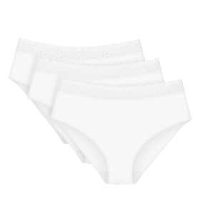 Dámské kalhotky Feel of Modal Midi 3P - WHITE - bílé 0003 - TRIUMPH WHITE XL