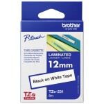 Etikety Brother TZe, TZ TZe-231 PET Barva pásky: bílá Barva písma:černá 12 mm 8 m