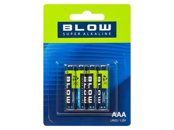 Alkalická baterie AAA LR03 Super Alkaline 4 ks / Baterie / Mikrotužková / Jednorázová (82-513#)