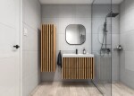 Koupelnová skříňka vysoká SAT Delano 34x125x36 cm dub mat DELANOV35DC DELANOV35DC