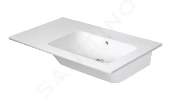 DURAVIT - ME by Starck Asymetrické umyvadlo 830x490 mm, s WonderGliss, matná bílá 23468332601