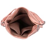 Trendy dámská koženková crossbody kabelka Apille, růžová