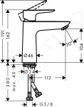 HANSGROHE - Talis E Umyvadlová baterie, matná černá 71712670