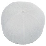 Taburet, bílá Bouclé látka.