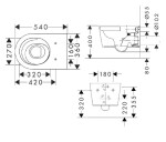 HANSGROHE - EluPura S Závěsné WC, AquaHelix Flush, Rimless, EcoSmart, bílá 60343450
