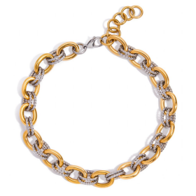 ELENYS Dual Essence – pozlacený náhrdelník 18K žluté zlato Délka: 39+6,5 cm / max. 45,5 cm