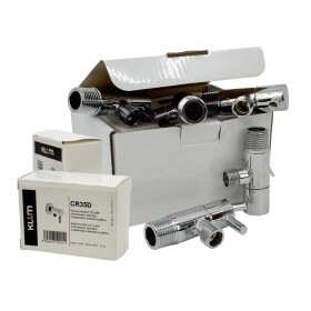 MEREO - Klum Kohout rohový, s keramickou kartuší, bez filtru, pochr. mosaz, 1/2"x3/8“ - 20ks CR35DAKCE