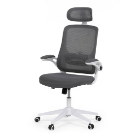 Kancelářská židle, houpací mechanismus, šedá síťovina, KA-Q843 GREY