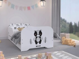 DumDekorace Kvalitní dětská postel 160 x 80 cm zamilovaný medvídek v lese