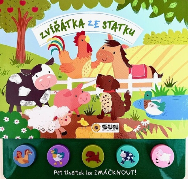 Zvířátka ze statku - Zvuková knížka s 5 měkkými tlačítky