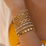 ELENYS Luminara Glow – pozlacený náramek 18K žluté zlato Délka náramku: 21,5+5 cm / max. 26,5 cm
