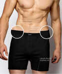 Pánské klasické boxerky ATLANTIC knoflíčky 2PACK černé