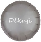 Fóliový balónek stříbrný satén Děkuji Balonky.cz Fóliový balónek stříbrný satén Děkuji Balonky.cz
