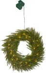 Star Trading 51 - 100 světel - STAR TRADING Svítící vánoční věnec Thuja 45 cm, zelená barva, plast