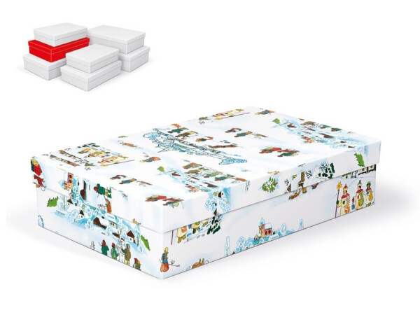 Krabice dárková vánoční A-V005-DL 30x19x7 cm