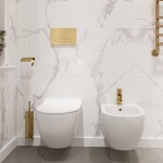REA - Set WC závěsné mísy + bidetu CARTER bílý KPL-C1400
