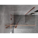 MEXEN/S - Mist T sprchový kout dveře křídlové 90 x 80, transparent, měď kartáčovaná 8A4T-090-080-65-00