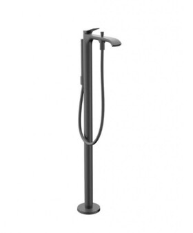 HANSGROHE - Vivenis Vanová baterie do podlahy, s příslušenstvím, kartáčovaný černý chrom 75445340