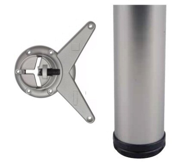 Incoll stolová noha nikl satén 810x60 (24_GP00_082_13)