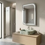 REA - Zrcadlo LED ZONE 70x50 BRUSH NICKEL HOM-00305