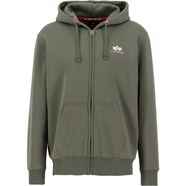 Alpha Industries Mikina Basic Zip Hoody SL dark olive 3XL