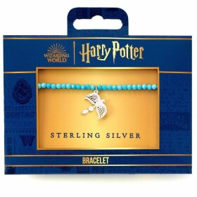 Harry Potter Náramek se stříbrným přívěskem - Diadém Roweny z Havraspáru (modrý)