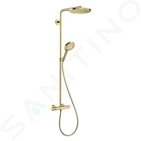 HANSGROHE - Raindance Select S Sprchový set Showerpipe s termostatem, 3 proudy, leštěný vzhled zlata 27633990