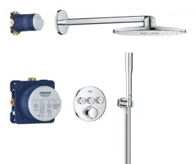 GROHE - Precision SmartControl Sprchový set s termostatem pod omítku, průměr 31 cm, 2 proudy, chrom 34874000