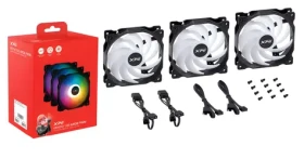 ADATA XPG Vento 120 ARGB PWM černá 3ks / Ventilátor / 120 mm / Rifle bearing / 1850 RPM, 29 dB / 50,27 CFM (75261454)