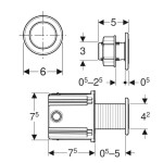 GEBERIT - Splachovací systémy Elektronické oddálené ovládání splachování typ 10, síťové napájení, kartáčovaná nerez 115.936.SN.6