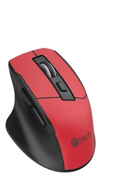 C-TECH Ergo WLM-05 bordó / Ergonomická optická bezdrátová myš / 1600 DPI / 6 tlačítek (WLM-05R)