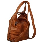 Trendy dámský koženkový kabelko-batoh Kavya, hnědý